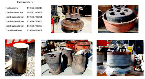 GE FRAME 7FA MS7001FA DLN combustion parts for sale low hours